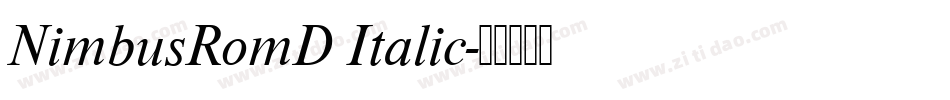 NimbusRomD Italic字体转换